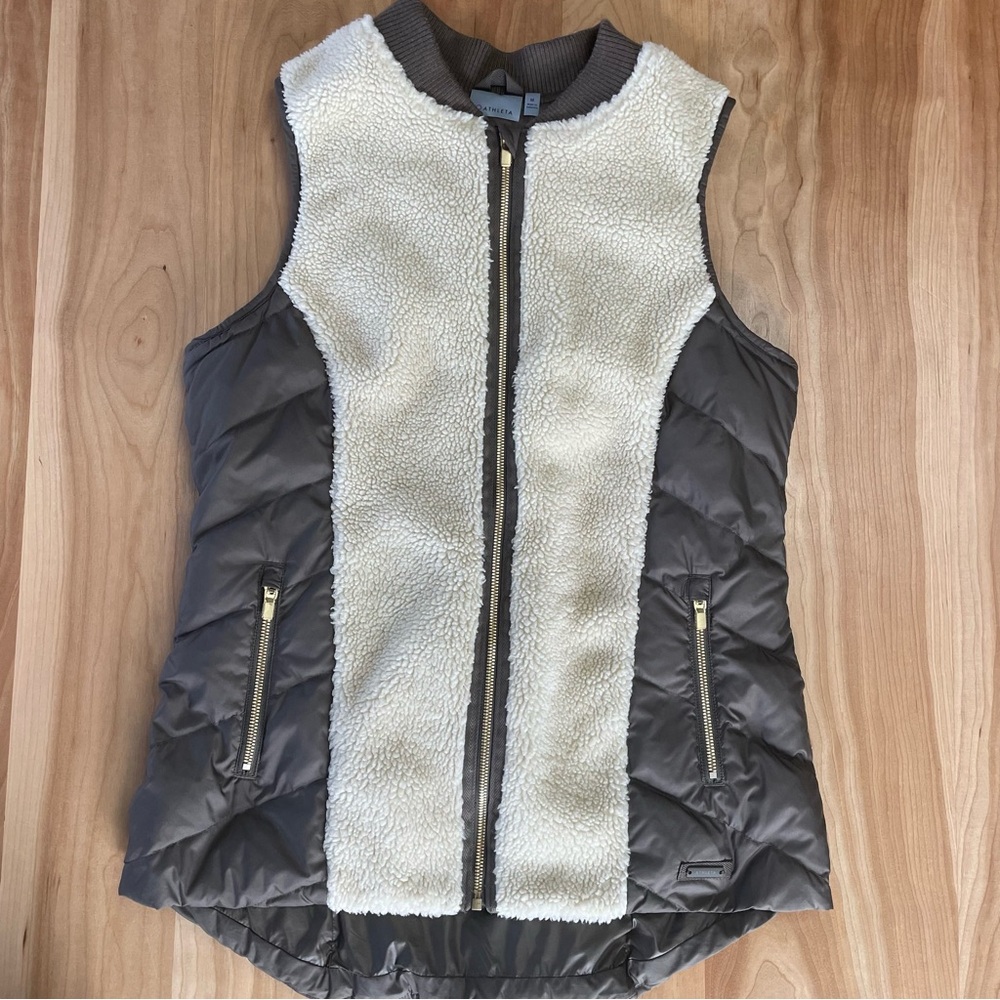 Athleta Responsible Tundra Down Puffer Shearling Vest